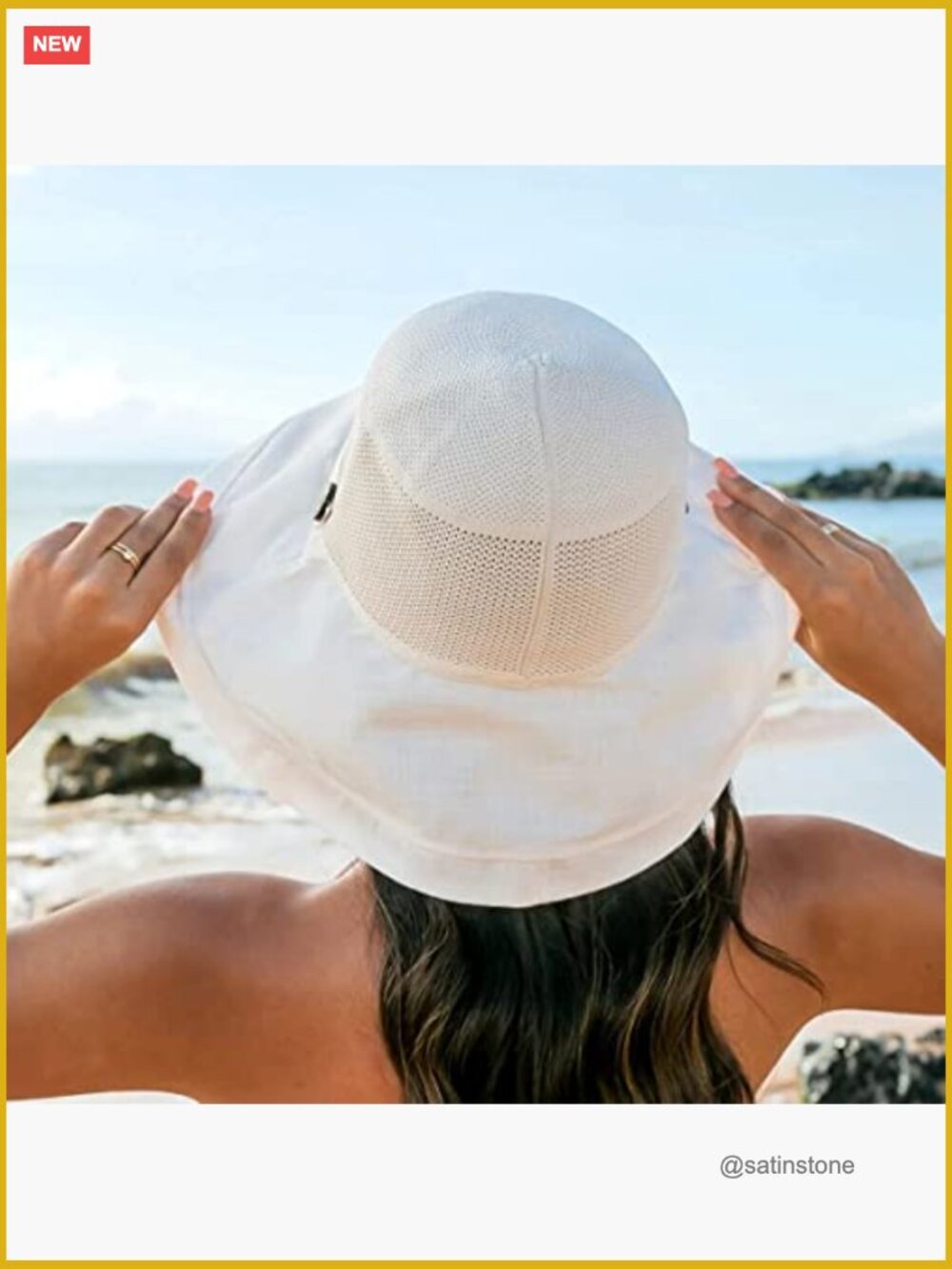 Women's Wide Brim Bucket Sun Hat UPF50+ UV Protection Packable Foldable Travel - Picture 7 of 7